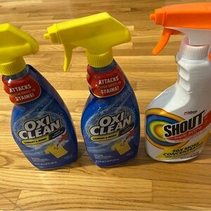 OxiClean and Shout Stain remover spray Bundle (3pk)